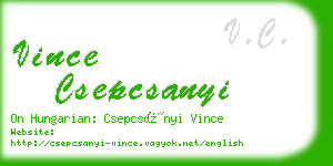 vince csepcsanyi business card